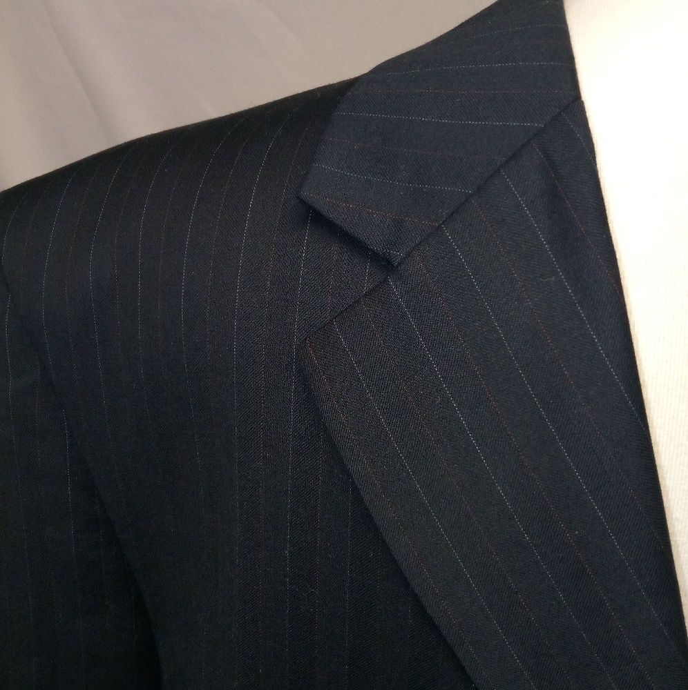 ☑️ new blazer 40 regular pinstripe blue Blue